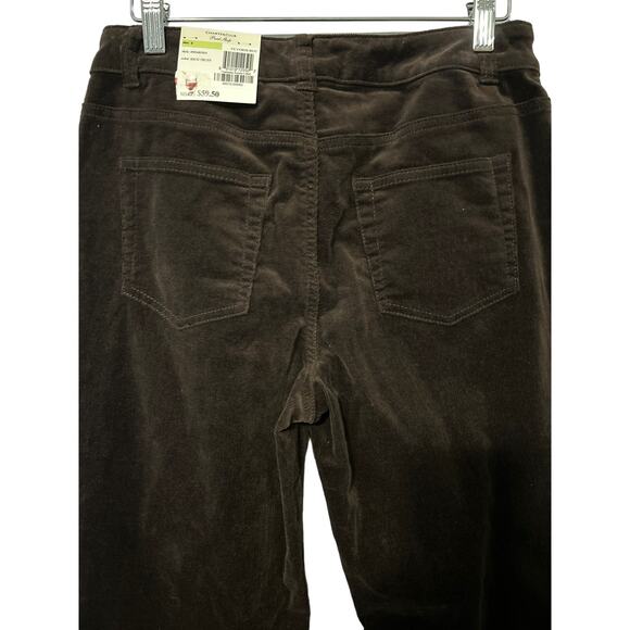Charter Club Women’s Pants Brown Size 4 Micro Corduroy Slimming Straight Leg * - Picture 4 of 7